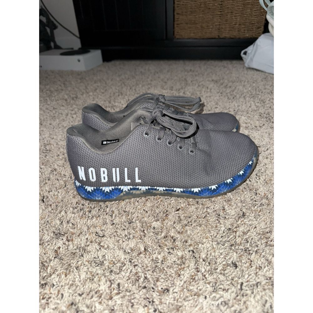 NOBULL SuperFabric Trainer Low Shoes Gray Geometric Soles Women's 10 Mens 8.5